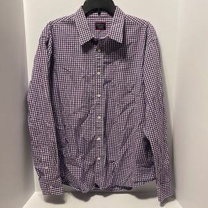 UNTUCKit Men’s Size XXL Purple Check Plaid Button Down Long Sleeve Dress Shirt